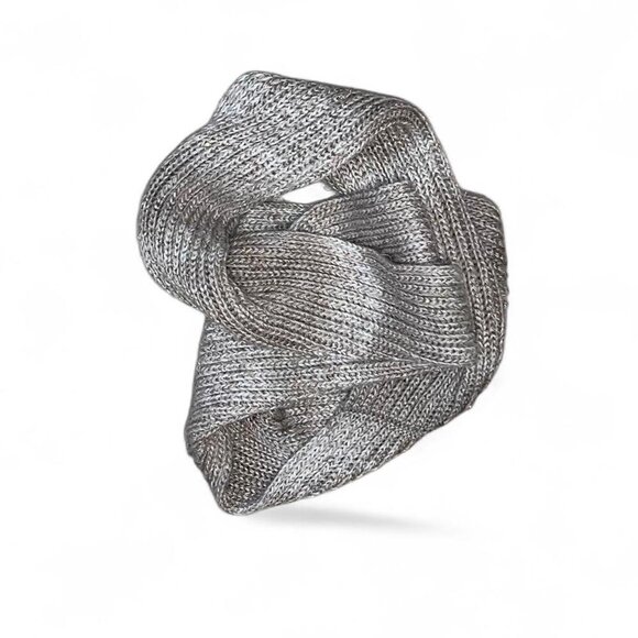 Calvin Klein Brown Chunky Knit Sequined Infinity Scarf - Picture 1 of 2